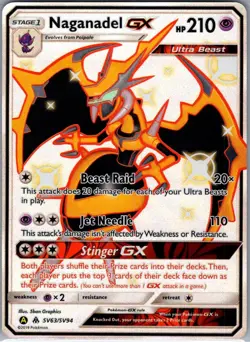 Naganadel GX SV63/SV94 Hidden Fates: Shiny Vault - Pokemon Card - NM - Image 1