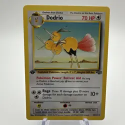 Pokemon TCG Dodrio Jungle 1st Edition Uncommon Card 34/64 - Image 1