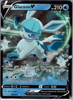 Glaceon V 040/203 SWSH07: Evolving Skies - Pokemon Card - NM - Image 1