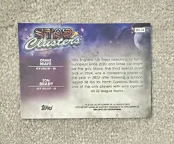 2024 Topps Cosmic Chrome Star Clusters Tom Brady Drake Maye #SCL-14 (RC)🔥💎📈 - Image 2