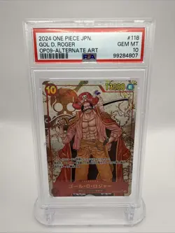 [PSA 10] One Piece Card Gol D. Roger OP09-118 Manga Alt Art Comic Parallel Japan - Image 1