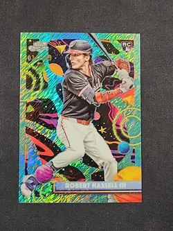 2025 Topps Cosmic Chrome - Robert Hassell III (RC) - Aqua Equinox Refractor /199 - Image 1