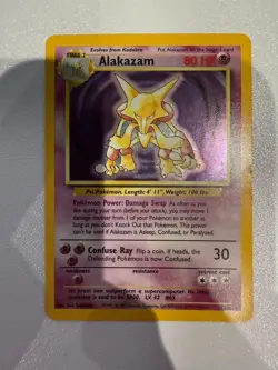Pokemon - Alakazam - Base Set (Unlimited) - 1/102 - LP - MP - Holo Rare - Image 3