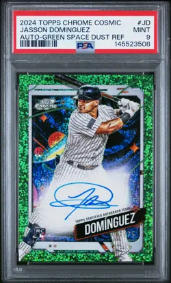 2024 Topps Cosmic #JD Jasson Dominguez Auto-Green Space Dust Ref PSA 9 - Image 1