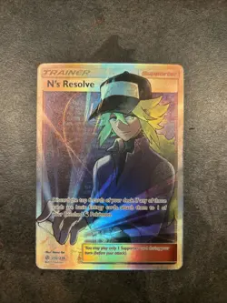 N's Resolve 232/236 Cosmic Eclipse Full Art Trainer Ultra Rare Pokemon Card New - Image 1
