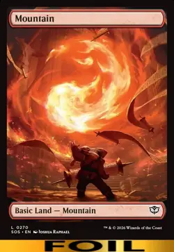 MOUNTAIN ** FOIL FULL ART ** #270 - Secrets of Strixhaven - NM MTG - Image 1