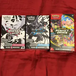 Pokemon TCG 3x booster bundles White flare Black bolt Perfect order - Image 1