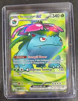 Venusaur EX Pokemon Ultra Rare 182/165 Holo Full Art HP 340 - Free Ship - Image 1