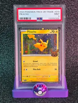 PSA 9 Pikachu #018 Pokemon Trick or Trade 2024 - Image 1