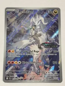 Pokemon N's Reshiram Journey Together 167/159 IR Holo Stamped - DAMAGED* - Image 1