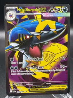 Mega Sharpedo EX 113/094 Full Art Ultra Rare Phantasmal Flames Pokemon TCG - Image 1
