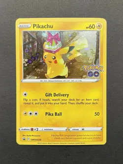Pokemon Go Pikachu Holo Black Star Promo SWSH234 Pokemon TCG - Image 1