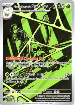 Team Rocket's Spidops 187/182 - SV10: Destined Rivals - Holo - NM - Image 1