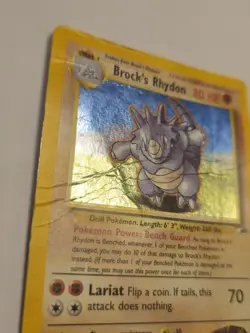 Brock's Rhydon Holo - 002/132 - Gym Heroes HP - Image 2