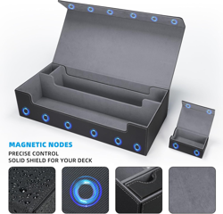 Unique 6-In-1 MTG Deck Box with Premium Playmat, Holds 2400+ Trading Cards - La - Image 5