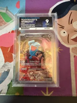 ACE 9 Team Rocket's Wobbuffet SVP203 Pokemon Center Stamped Promo Card - Image 1