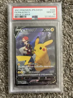 PSA 10 Pikachu V CSR 222/184 S8b VMAX Climax 2021 Pokemon Card Japanese Gem Mint - Image 1