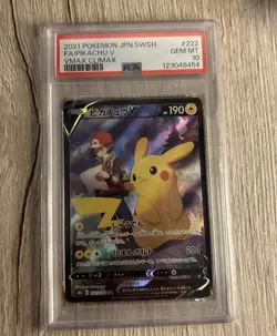 PSA 10 Pikachu V 222/184 FA VMAX Climax S8B Japanese Pokemon Card GEM MINT - Image 1