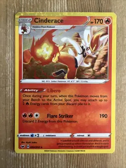 Cinderace 034/202 - 2020 Cosmos Foil Holo Promo Pokemon Card Error Misprint #1 - Image 1