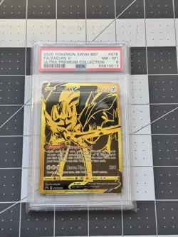 2020 Pokemon Ultra Premium Collection #SWSH076 Zacian V Full Art PSA 8 - Image 1