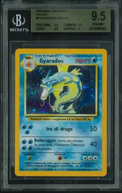 Pokemon Card Gyarados 6/102 Italian Base Set BGS 9.5 GEM MINT - Image 1