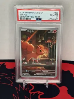 Pokemon Vulpix 138/132 Me01: Mega Evolution Illustration Rare Holo PSA 10 - Image 1