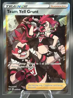 Team Yell Grunt (Full Art) 202/202 Swsh01: Sword & Shield Holo Pokemon TCG NM - Image 1