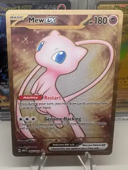 2023 Pokemon—Mew ex (151 Metal Card) #205/165 Scarlet & Violet 151—HR Gold - Image 1