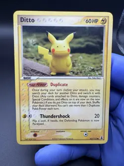 2005 Pokemon Ditto (Pikachu) 63/113 Ex Delta Species Non-Holo Regular MP - Image 2