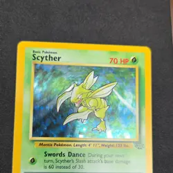 Pokemon Scyther 10/64 Jungle Holo Rare Unlimited 70 HP Basic 1999 TCG NM- - Image 2