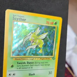 Pokemon Scyther 10/64 Jungle Holo Rare Unlimited 70 HP Basic 1999 TCG NM- - Image 3