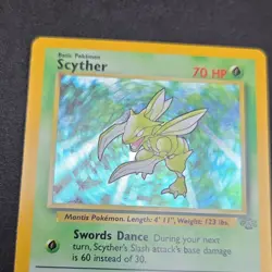 Pokemon Scyther 10/64 Jungle Holo Rare Unlimited 70 HP Basic 1999 TCG NM- - Image 5
