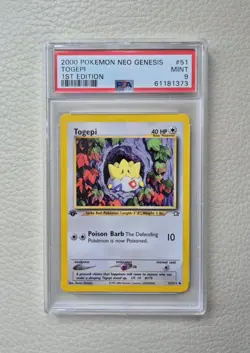 Togepi - 1st Edition - PSA 9 - Neo Genesis - 2000 - #51/111 - Pokemon - Vintage - Image 1