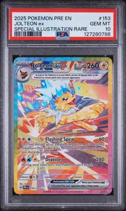 Pokemon 2025 Pre-EN Jolteon EX Special Illustration PSA 10 Gem Mint #153 - Image 1