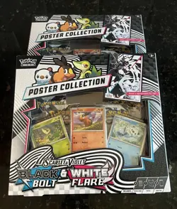 Pokemon Black Bolt And White Flare Unova Poster Collection Box - FACTORY SEALED - Image 1