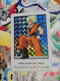 Dragon Ball Z Hero Collection Card 134 Super Saiyan Son Gokou FOIL - Image 1