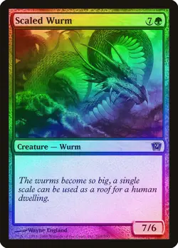 Scaled Wurm FOIL 9th Edition NM Green Common MAGIC THE GATHERING CARD ABUGames - Image 1