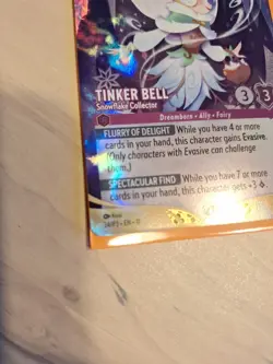Lorcana Tinker Bell Snowflake Collector Enchanted Store Championship Promo Card - Image 3