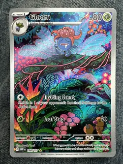 Pokemon Gloom Card 198/197 SV03 Obsidian Flames Holo Rare TCG Illustration - Image 1