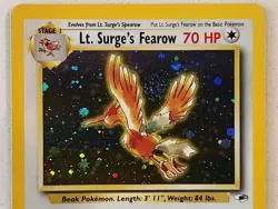 Lt. Surge's Fearow 7/132 Gym Heroes Holo Rare Pokemon Card LP - Image 3