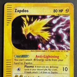 Zapdos Holo #H32/H32 Rare English Aquapolis E-Series 2002 Pokemon Card - Image 3