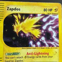 Zapdos Holo #H32/H32 Rare English Aquapolis E-Series 2002 Pokemon Card - Image 5