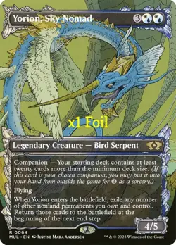 MTG Foil Borderless MOM: Multiverse Legends MUL Yorion, Sky Nomad MINT - Image 1