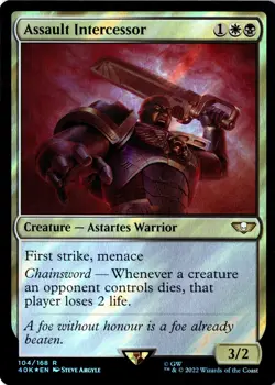 Assault Intercessor (Surge Foil) Foil 104 R Universes Beyond: Warhammer 40,000 N - Image 1