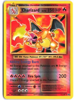 Charizard 11/108 Holo Rare Evolutions Pokemon Reverse Holo - Image 1