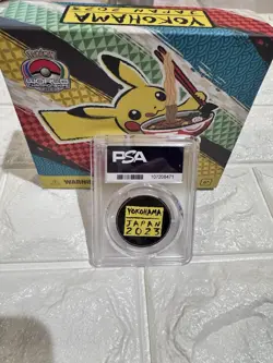 2023 POKEMON JAPANESE COIN PROMO PIKACHU 2023 WORLD CHAMPIONSHIPS COIN SET-BLACK - Image 3
