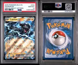2025 Pokemon Zekrom Ex BLK EN-Black Bolt UNOVA HEAVY HITTERS STAMPED PSA 10 - Image 3