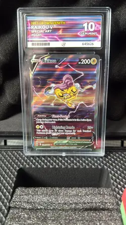 Pokemon TCG Raikou V GG41/GG70 Graded ACE 10 Gem Mint Crown Zenith - Image 1