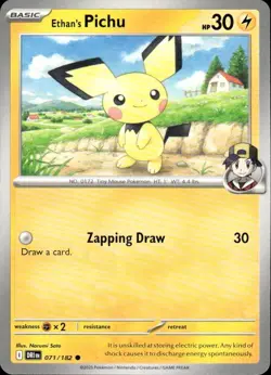 Pokemon Ethan's Pichu - 071/182 - Common NM-Mint Destined Rivals - Image 1