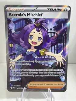 2025 Pokemon Acerola's Mischief FULL ART ULTRA RARE #165/132 NM Mega Evolution - Image 1